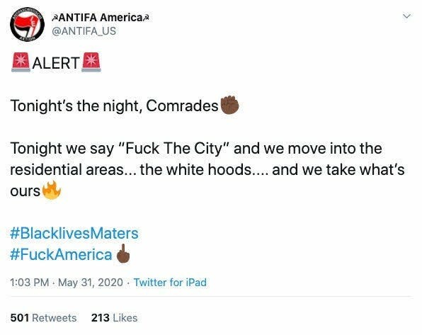 Το Twitter εντόπισε ψεύτικο λογαριασμό με την ονομασία “ANTIFA_US” ο οποίος είχε στηθεί από γνωστό ακροδεξιό γκρουπ