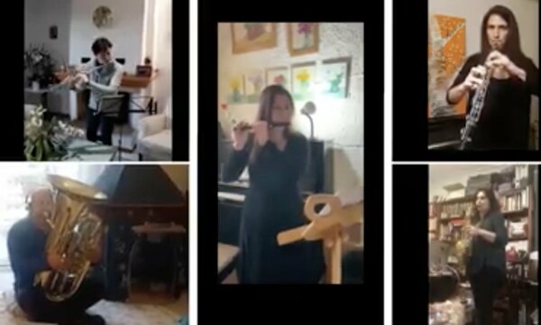 Η φιλαρμονική του Δήμου Αθηναίων παίζει Χατζιδάκι από το σπίτι - Το βίντεο που ανέβασε ο Μπακογιάννης