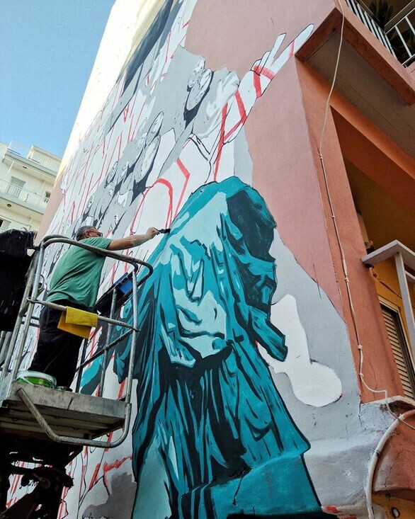 Η Μελίνα Μερκούρη και «Τα παιδιά του Πειραιά» έγιναν τοιχογραφία στην Πάτρα