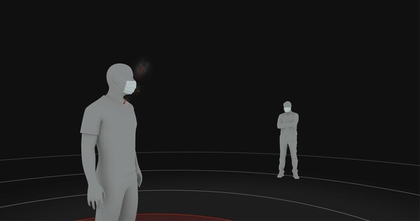 «Δύο μέτρα»: 3D προσομοίωση για τη σημασία της απόστασης ασφαλείας απέναντι στον κορωνοϊό
