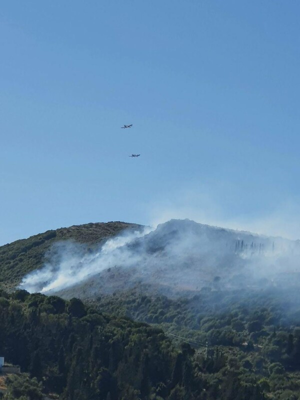 Ζάκυνθος: Μεγάλη φωτιά σε δασική έκταση - Κοντά σε διάσπαρτες κατοικίες