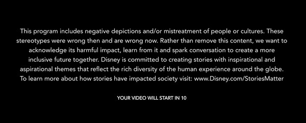 Η Disney ανανέωσε την προειδοποίηση για ρατσισμό σε κλασικές ταινίες της