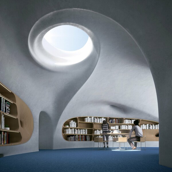 Μια βιβλιοθήκη που θυμίζει σκουληκότρυπα