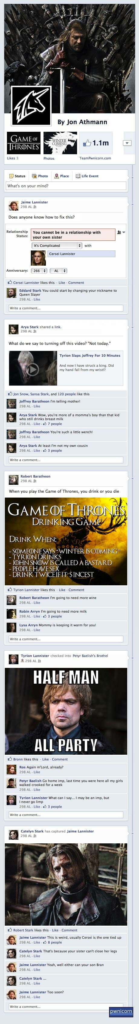 Αν οι ήρωες του Game of Thrones είχαν Facebook