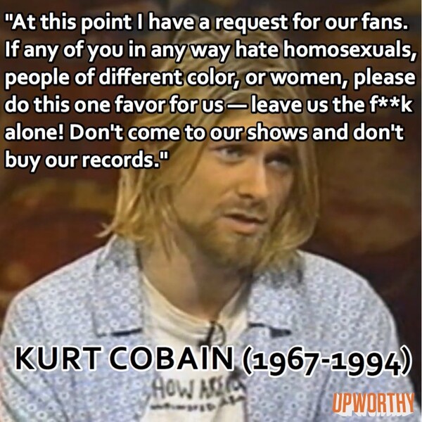 Kurt Cobain: "Ρατσιστές ξεκουμπιστείτε και μη ξαναπατήσετε στις συναυλίες μας"