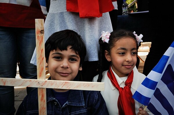 ΕΙΚΟΝΕΣ: Διαμαρτυρία Χριστιανών Κοπτών στο Σύνταγμα