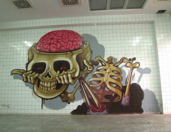 Nychos: Μαθήματα ανατομίας από τον street artist που λατρεύει να διαμελεί