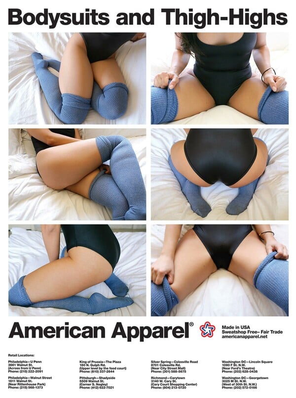 Όλες οι απαγορευμένες διαφημίσεις της American Apparel