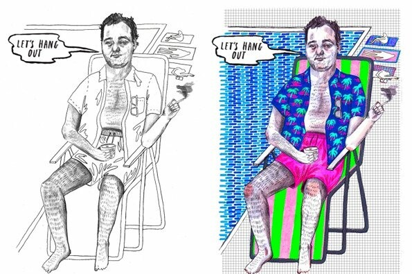 O Bill Murray σε μπλοκ ζωγραφικής!