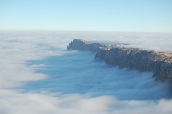 Σπάνιο φαινόμενο: To Grand Canyon σκεπασμένο με ομίχλη 