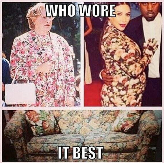 Ποιoς το φόρεσε καλύτερα; Η Κιμ ή ο καναπές;