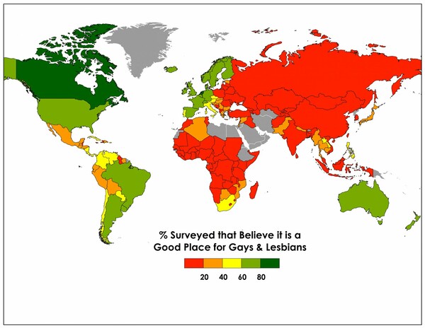 Ο παγκόσμιος χάρτης ομοφοβίας
