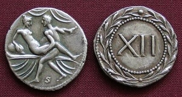 Αρχαία ρωμαϊκά νομίσματα απεικονίζουν διάφορες σεξουαλικές πράξεις