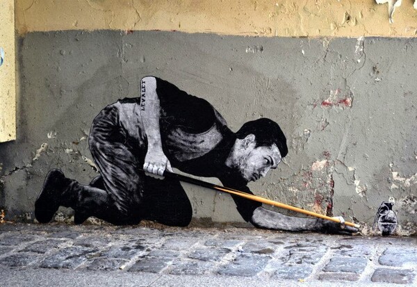Είκοσι έργα του Levalet στο αστικό τοπίο