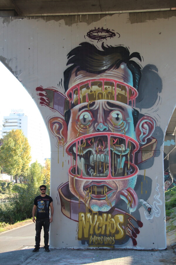 Nychos: Μαθήματα ανατομίας από τον street artist που λατρεύει να διαμελεί