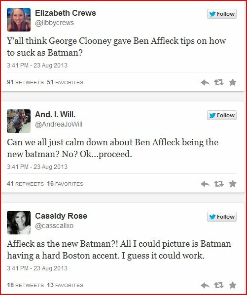 Τα 50+ πιο αστεία tweet σχετικά με την επιλογή του Ben Affleck στο ρόλο του Batman