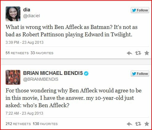 Τα 50+ πιο αστεία tweet σχετικά με την επιλογή του Ben Affleck στο ρόλο του Batman