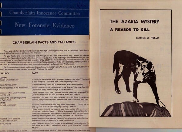 Η εξαφάνιση της Azaria Chamberlain.