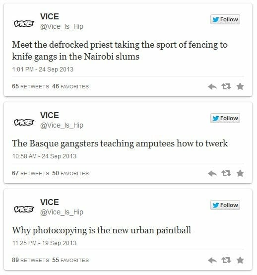 Τα 11 καλύτερα tweets από τον απροσδόκητα ξεκαρδιστικό ψεύτικο λογαριασμό του Vice στο Twitter