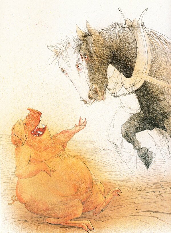 Οι εκπληκτική εικονογράφηση της Φάρμας των Ζώων, από τον Ralph Steadman 