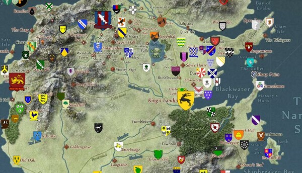 Γιγαντιαίος, διαδραστικός χάρτης του Game of Thrones