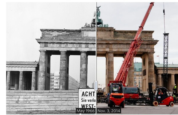 Πώς ήταν και πώς είναι το Βερολίνο μετά την πτώση του τείχους:σύρετε τον κέρσορα να δείτε
