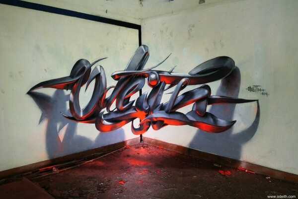 Ο Odeith κάνει τα πιο απίστευτα 3D γκραφίτι του κόσμου