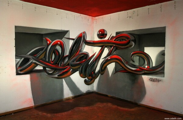 Ο Odeith κάνει τα πιο απίστευτα 3D γκραφίτι του κόσμου