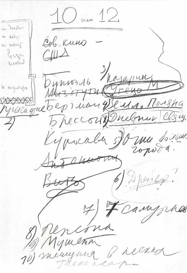 Οι 10 κινηματογραφικές ταινίες που ο Αντρέι Ταρκόφσκι θεωρούσε κορυφαίες