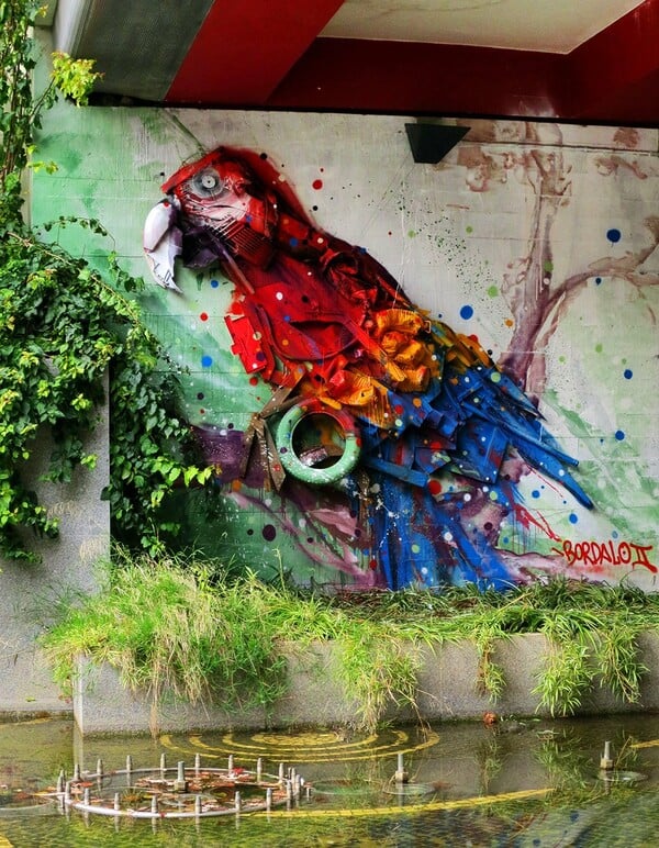 H trash art του Bordalo II