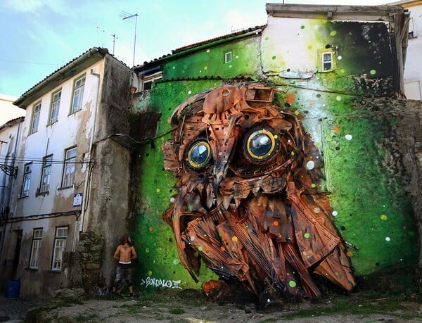 H trash art του Bordalo II 