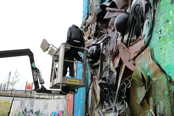 H trash art του Bordalo II