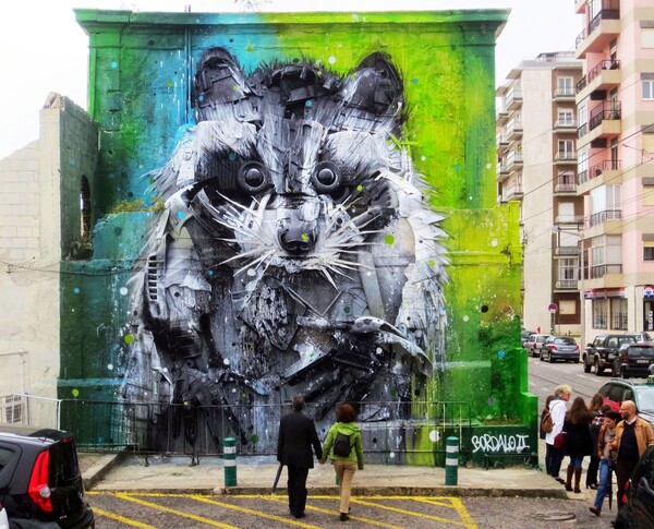 H trash art του Bordalo II 