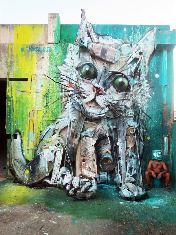 H trash art του Bordalo II