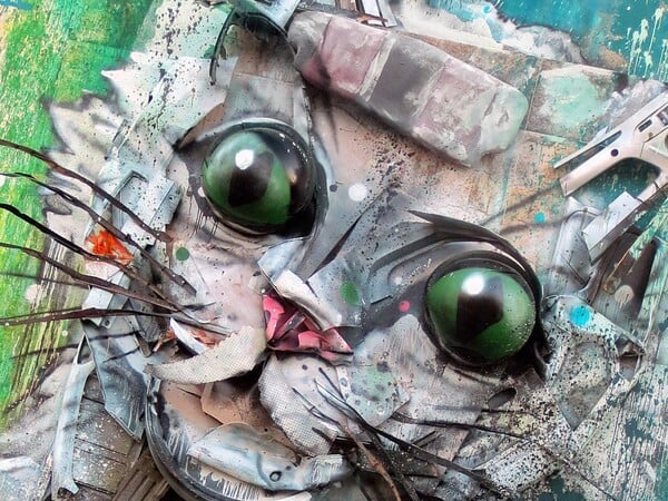 H trash art του Bordalo II 