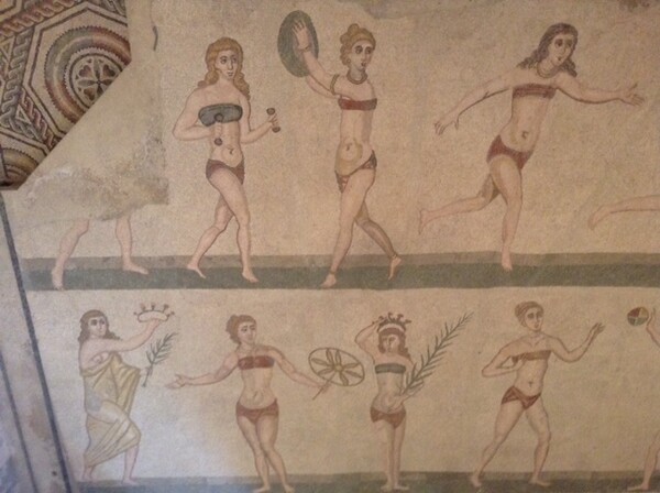 Οι ρωμαίες αθλήτριες με τα μπικίνι της Villa del Casale