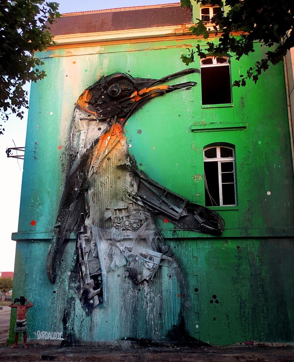 H trash art του Bordalo II 