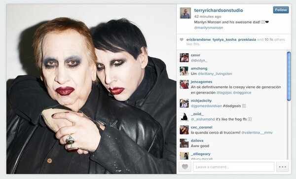 Ο Terry Richardson κατάφερε να φωτογραφίσει τον Marilyn Manson με τον πατέρα του