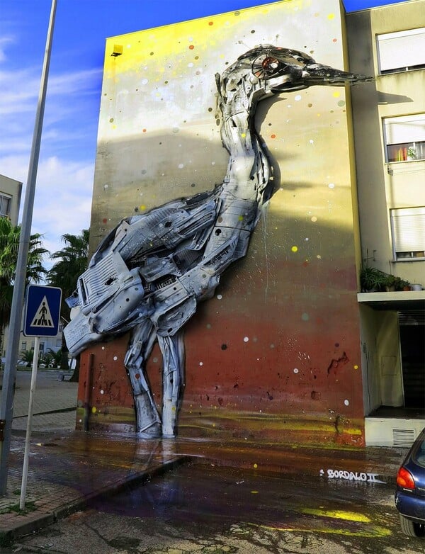 H trash art του Bordalo II