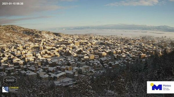 Χιόνια και ισχυρός παγετός στην 1η φάση του «Λέανδρου»: Το θερμόμετρο στη Β. Ελλάδα άγγιξε τους -13,8 βαθμούς