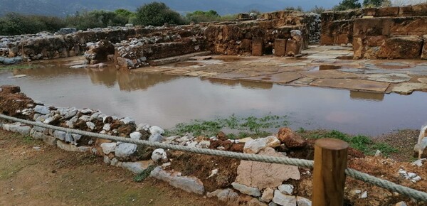 Μάλια: Πλημμύρισε ο αρχαιολογικός χώρος - Φωτογραφίες