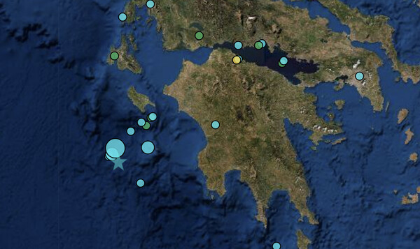 Σεισμός 5,4 Ρίχτερ στο Ιόνιο Πέλαγος