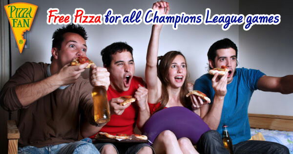 Free Pizza για όλους τους αγώνες Champions League από την Pizza Fan!