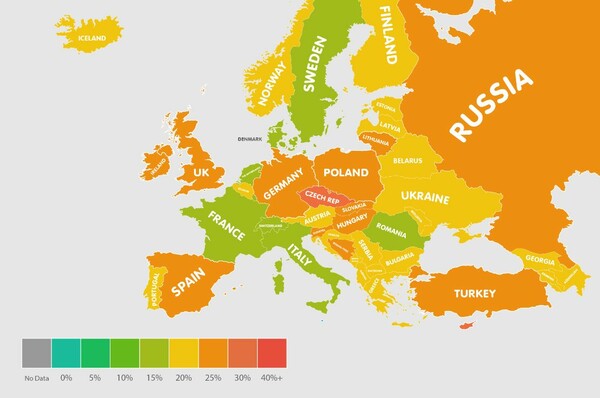 O παγκόσμιος χάρτης παχυσαρκίας