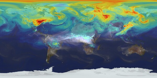 Ο παγκόσμιος χάρτης της NASA με τις χώρες που μολύνουν περισσότερο το περιβάλλον