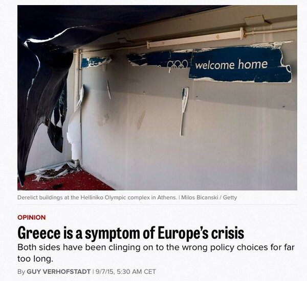 Φερχόφστατ στο Politico: Οι ευθύνες και τα λάθη Ελλάδας και Ευρώπης για την κρίση