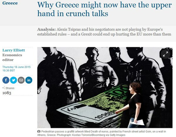 Guardian: Γιατί η Ελλάδα μπορεί να έχει πλέον το πάνω χέρι