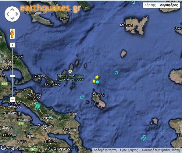 Σεισμός 4,4 Ρίχτερ στη Σκύρο