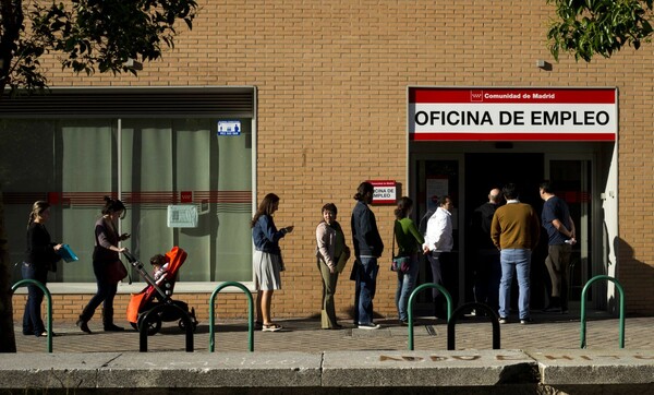 Αύξηση της ανεργίας στην Ισπανία