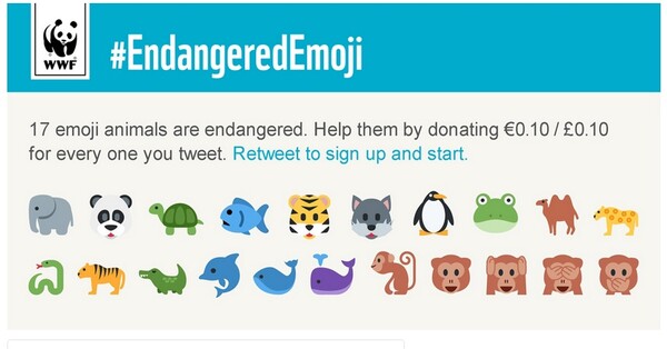 Κάθε φορά που βάζετε στα tweets σας αυτά τα emojis, βοηθάτε τη WWF
